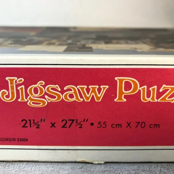 Vintage Whitman 1000-piece jigsaw puzzle featuring a "Harbor Scene, Malta - Picture 7 of 7